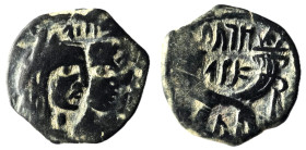 NABATAEAN KINGDOM. Aretas IV and Shaqilat (9 BC-AD 40). Æ Petra, AD 20-40. Jugate busts of Aretas and Shaqilat right / Crossed cornucopias Weight : 3....