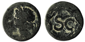 Domitian, as Caesar (Vespasian, 69-79), Bronze, Syria: Antioch ad Orontem, AD 76-77 DOMITIANVS CAESAR, laureate head l., Rv. S C within wreath. Weight...