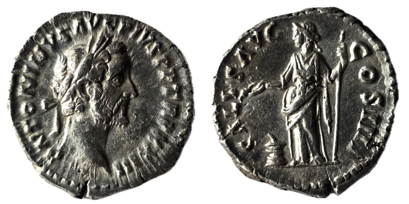Antoninus Pius AR Denarius. Rome, AD 159-160. ANTONINVS AVG PIVS P P TR P XXIII,...