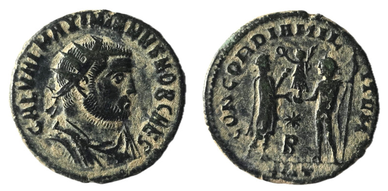 Maximianus. First reign, A.D. 286-305. AR antoninianus . Antioch mint, A.D. 296....