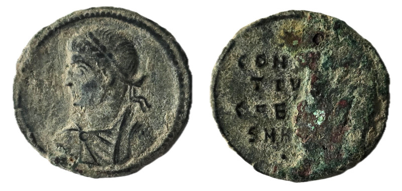 Constantine II. As Caesar, A.D. 317-337. Æ Follis . Antioch mint, Struck A.D. 32...