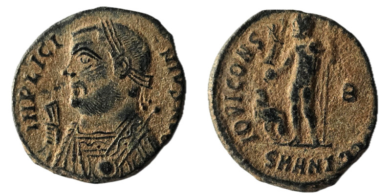 Licinius I, 308 - 324 AD AE Follis, Antioch Mint, Obverse: IMP LICINIVS AVG, Dia...