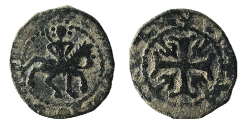 Armenian Kingdom, Cilician Armenia. Smpad. 1296-1298. Æ Smpad on horseback ridin...