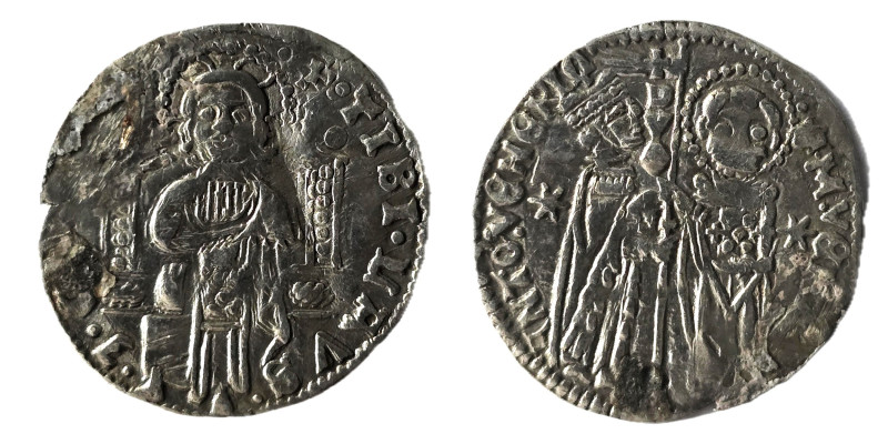 Venice. Marco Barbarigo Marcello ND (1485-1486) TIBI.SOLI-GLORIA Christ seated o...