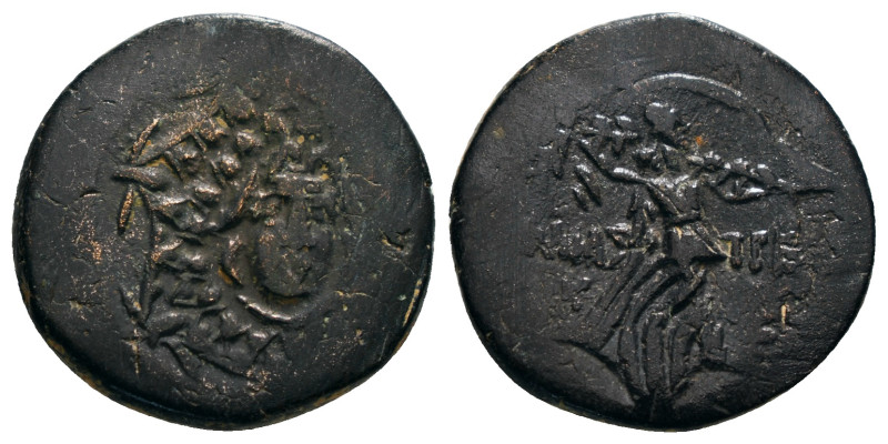 PAPHLAGONIA. Amastris. Ae (Circa 85-65 BC).
Obv: Aegis.
Rev: AMAΣΤΡEΩN.
Nike adv...