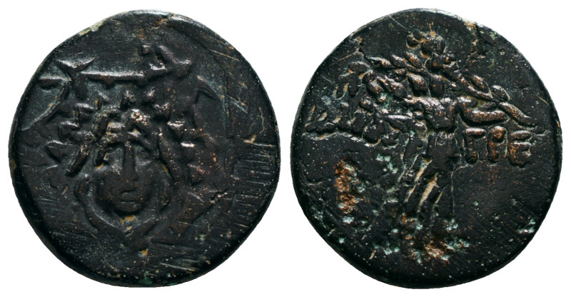 PAPHLAGONIA. Amastris. Ae (Circa 85-65 BC).
Obv: Aegis.
Rev: AMAΣΤΡEΩN.
Nike adv...