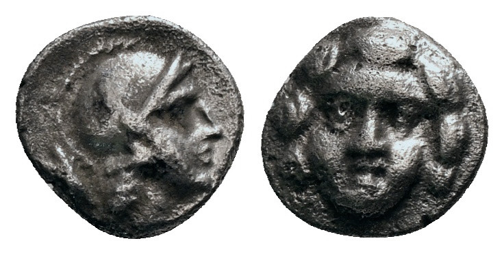 PISIDIA. Selge. Obol (Circa 350-300 BC).
Obv: Helmeted head of Athena right; ast...