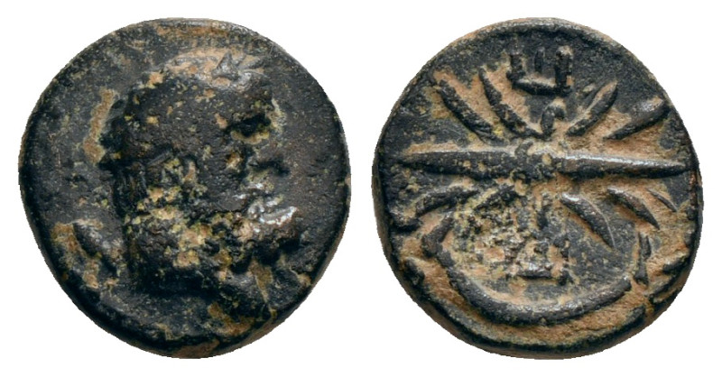 PISIDIA. Selge. Ae (2nd-1st centuries BC).
Obv: Head of Herakles right, with clu...