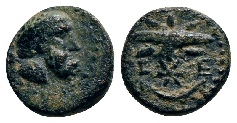 PISIDIA. Selge. Ae (2nd-1st centuries BC).
Obv: Head of Herakles right, with clu...