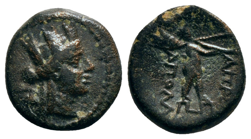 PHRYGIA. Apameia. Ae (Circa 88-40 BC). .
Obv: Turreted head of Artemis-Tyche rig...