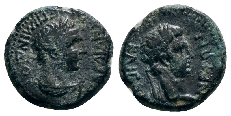 LYDIA. Sardeis. Nero (54-68). Ae. Ti. Claudius Mnaseas, magistrate.
Obv: ЄΠΙ TI ...