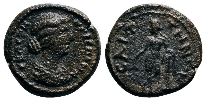 Lydia, Saitta. Crispina, AD 178-182. AE.
Obv: ΚΡΙϹΠΙΝΑ ϹΕΒΑϹΤΗ. Draped bust of C...