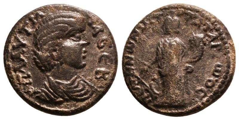 PHRYGIA. Peltae. Plautilla (Augusta, 202-205). Ae. Tat. Arionos, strategos.
Obv:...