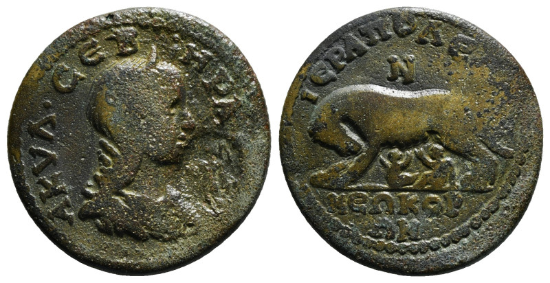 PHRYGIA, Hierapolis, Aquilia Severa (Augusta, 218-222) AE
Obv: ΑΚΥΛ ϹƐΒΗΡΑ ϹƐΒ -...