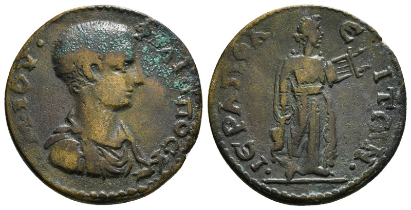 PHRYGIA, Hierapolis. Philip II. As Caesar, AD 244-247. Æ mm Bareheaded, draped, ...