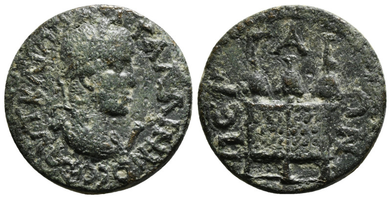 PAMPHYLIA. Perge. Gallienus (253-268). Ae
Obv: ΑVΤ ΚΑΙ ΠΟ ΛΙ ΓΑΛΛΙΗΝΟ CЄΒ. Laure...