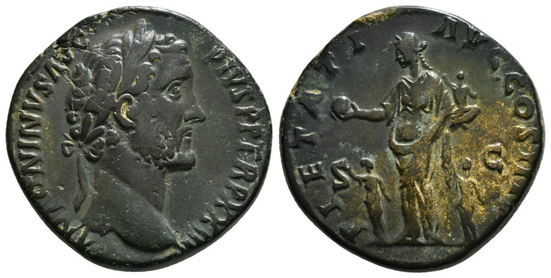 ANTONINUS PIUS (138-161). Sestertius. Rome.
Obv: ANTONINVS AVG PIVS P P TR P XX...