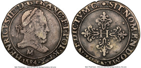 Henry III of France Franc d'Argent 1584-M VF20 NGC, Toulouse mint, Kop-10437, Dup-1130A. 13.56gm. Henry III of Valois was crowned King of Poland in 15...