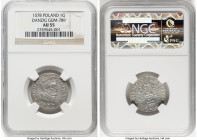 Danzig. Stephan Bathory Groschen 1578 AU55 NGC, Danzig mint, Gum-789. HID09801242017 © 2024 Heritage Auctions | All Rights Reserved