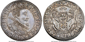 Danzig. Sigismund III 1/4 Taler (Ort) 1609 AU55 NGC, KM6, Kop-7482, Kopicki (ZIIIW)-1466 (R4). The first truly attainable date of the series, the 1608...