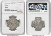 Danzig. Sigismund III 1/4 Taler (Ort) 1624/3 MS63 NGC, KM15.2, Kop-7505, Kopicki (MZIIIW)-1488b. A lovely overdate, though the standard date issue is ...