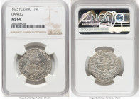 Danzig. Sigismund III 1/4 Taler (Ort) 1625 MS64 NGC, KM15.2, Kop-7506, Kopicki (MZIIIW)-1489. A stunning near-Gem with immaculate detail and mint bril...