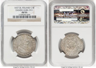 Danzig. Johann Casimir 1/4 Taler (Ort) 1657-DL AU55 NGC, KM54, Kop-7622, Gum-1911. HID09801242017 © 2024 Heritage Auctions | All Rights Reserved