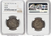 Thorn. Johann Casimir 18 Groszy (Ort) 1661 HD-L AU58 NGC, KM35, Kop-8325, Gum-1945. Better than average condition for the type, still reveling in pinp...