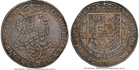 Wladislaus IV Taler 1642 GG-BS XF Details (Graffiti) NGC, Bromberg mint, KM62, Dav-4329, Gum-1553. A seldom-encountered 17th Century Polish Crown-type...