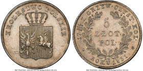 Revolutionary 5 Zlotych 1831-KG UNC Details (Cleaned) NGC, Warsaw mint, KM-C124, Gum-2539. HID09801242017 © 2024 Heritage Auctions | All Rights Reserv...