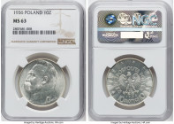 Republic 10 Zlotych 1936-(w) MS63 NGC, Warsaw mint, KM-Y29. HID09801242017 © 2024 Heritage Auctions | All Rights Reserved