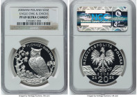 People's Republic silver Proof "Eagle Owl & Chicks" 20 Zlotych 2005-MW PR69 Ultra Cameo NGC, Warsaw mint, KM-Y531, Parchimowicz-974. World Animals ser...