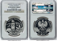 People's Republic silver Proof "Alpine Marmot" 20 Zlotych 2006-MW PR69 Ultra Cameo NGC, Warsaw mint, KM-Y535, Parchimowicz-1017. World Animals series....