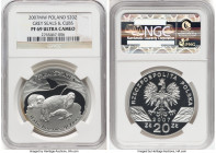 People's Republic silver Proof "Grey Seals & Cubs" 20 Zlotych 2007-MW PR69 Ultra Cameo NGC, Warsaw mint, KM-Y579, Parchimowicz-1057. HID09801242017 © ...
