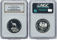 People's Republic silver Proof Proba "Chamois" 100 Zlotych 1979-MW PR67 Ultra Cameo NGC, Warsaw mint, KM-Pr357, Parchimowicz-P392a. Environmental Prot...