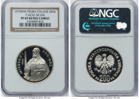 People's Republic silver Proof Proba "Duke Mieszko" 200 Zlotych 1979-MW PR69 Ultra Cameo NGC, Warsaw mint, KM-Pr365, Parchimowicz-P425a. Polish Rulers...