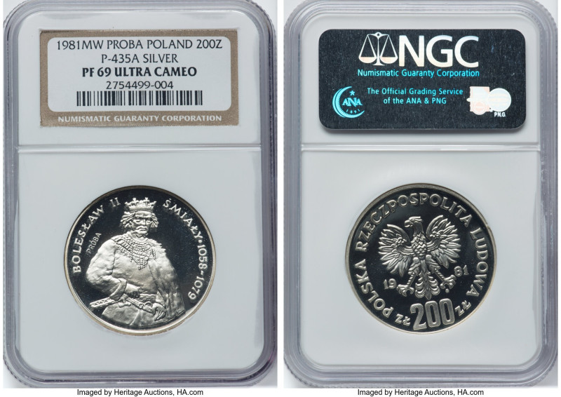 People's Republic silver Proof Proba "Boleslaw II Smialy" 200 Zlotych 1981-MW PR...