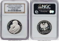 People's Republic silver Proof "John Paul II Anniversary" 10000 Zlotych (1 oz) 1988-MW PR69 Ultra Cameo NGC, Warsaw mint, KM-Y177a, Parchimowicz-366. ...