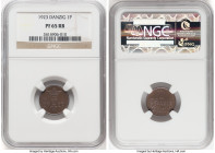 Free City Proof Pfennig 1923 PR65 Red and Brown NGC, Berlin mint, KM140, Parchimowicz-53a. A gorgeous Gem Proof specimen with lovely blue and purple a...