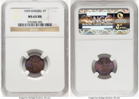 Free City Pfennig 1929 MS65 Red and Brown NGC, Berlin mint, KM140, Parchimowicz-53c. The lowest minted date of the series, seldom offered in Gem. Disp...