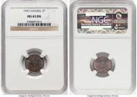 Free City Pfennig 1937 MS65 Brown NGC, Berlin mint, KM140, Parchimowicz-53e. Lovely cobalt toning. HID09801242017 © 2024 Heritage Auctions | All Right...