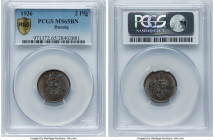 Free City 2 Pfennig 1926 MS65 Brown PCGS, KM141. HID09801242017 © 2024 Heritage Auctions | All Rights Reserved