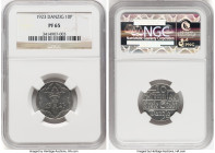 Free City Proof 10 Pfennig 1923 PR65 NGC, Berlin mint, KM143, Parchimowicz-57. Frosted devices with watery mirrored fields. One year type. HID09801242...