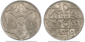 Free City 10 Pfennig 1923 MS64 PCGS, KM143. HID09801242017 © 2024 Heritage Auctions | All Rights Reserved