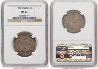 Free City 2 Gulden 1923 MS63 NGC, KM146, Parchimowicz-63. Patinated in an amber and olive tone. HID09801242017 © 2024 Heritage Auctions | All Rights R...