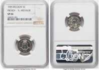 Leopold II copper-nickel Specimen 5 Centimes 1905 SP66 NGC, cf. KM54. An elusive Specimen issue of a widely circulated business strike. HID09801242017...