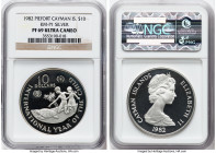 British Overseas Territory. Elizabeth II silver Proof Piefort "Year of the Child" 10 Dollars 1982 PR69 Ultra Cameo NGC, KM-P1. Mintage: 74. Tied for t...