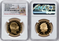 Elizabeth II gold Proof "King Edward VII" 100 Pounds (1 oz) 2022 PR70 Ultra Cameo NGC, S-BMGA4. Mintage: 610. British Monarchs series. First Releases....