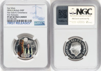 Charles III silver Colorized Proof "Han Solo & Chewbacca" 50 Pence 2024 PR69 Ultra Cameo NGC, Mintage: 12,510. Star Wars series. First Releases. HID09...