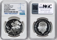 Charles III silver Proof "The Winged Keys" 2 Pounds (1 oz) 2024 PR70 Ultra Cameo NGC, Mintage: 3,010. Harry Potter series. First Releases. HID09801242...